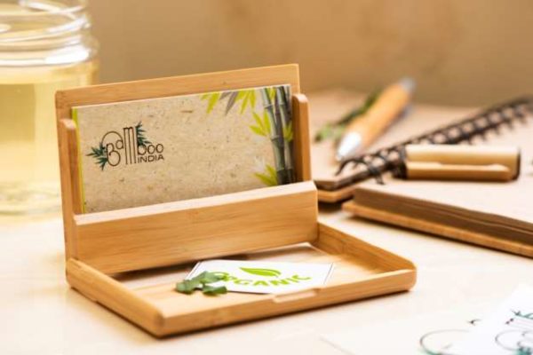 Bamboo Card Holder